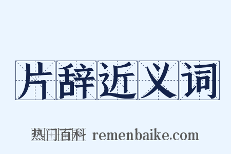 片辞近义词是什么意思的图片